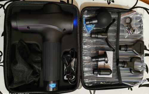 אקדח עיסוי מקצועי עם 10 ראשי עיסוי ו30 מהירויות לבחירה photo review