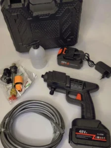 גרניק נייד ונטען מכונת שטיפה בלחץ ללא תלות במקור מים או חשמל photo review